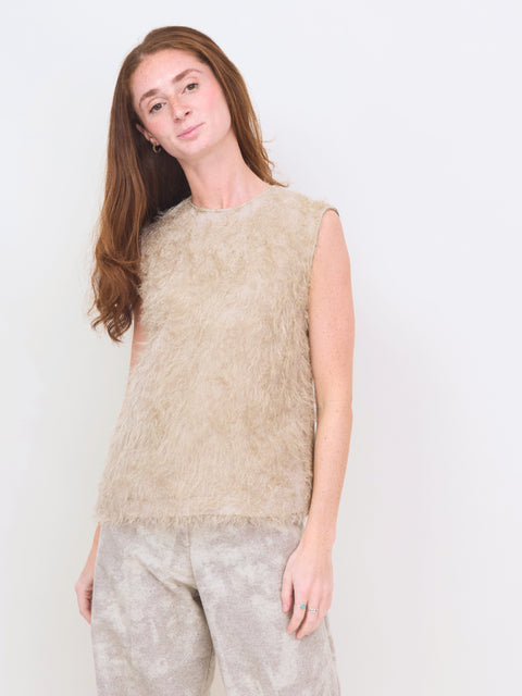 Fringe Top, almond