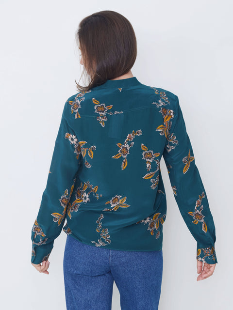 Fable Blouse, peacock blue