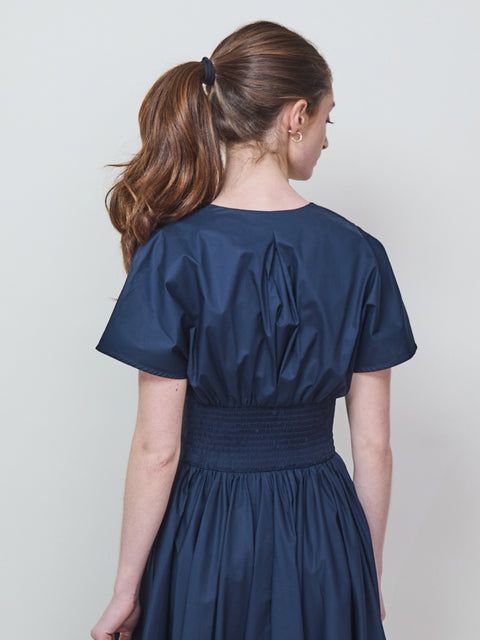 Buckle Waist Dress, navy
