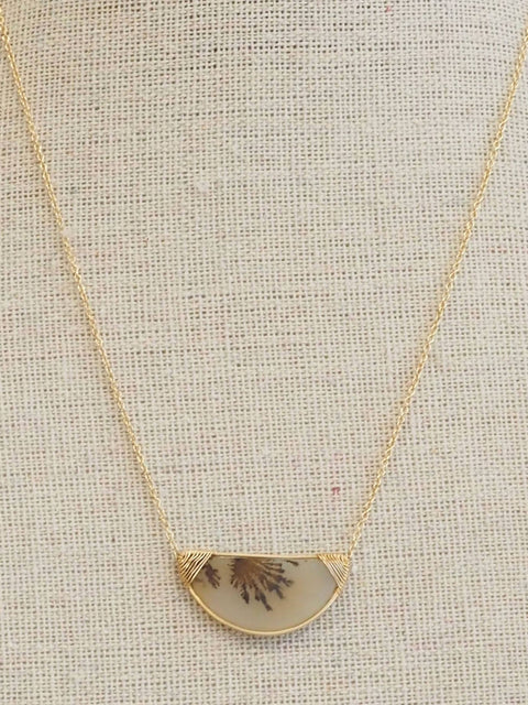 Dendritic Agate 14k Necklace