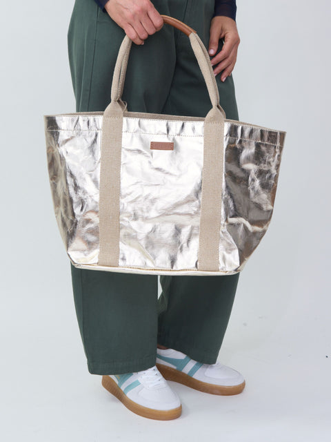 Giulia Small Tote, Platino