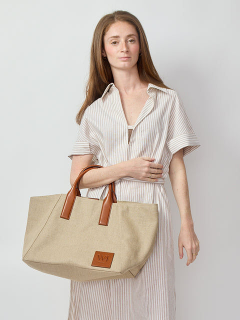 Riviera Tote, Dark Sand