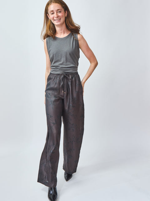 Pantalone Flower, choco