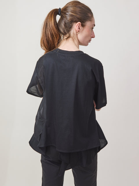 Mixed Media Tee, black
