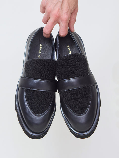 Furry Lugg Loafer, black