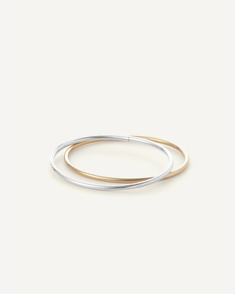 Dane Bangle Set, 2 pack, two-tone