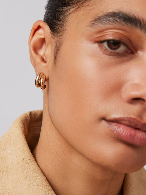 Mini Florence Earrings, high polish gold