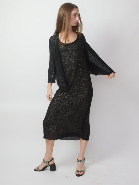 Sequin Cardigan, Black
