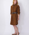 Donna Shirt Dress, Tobacco