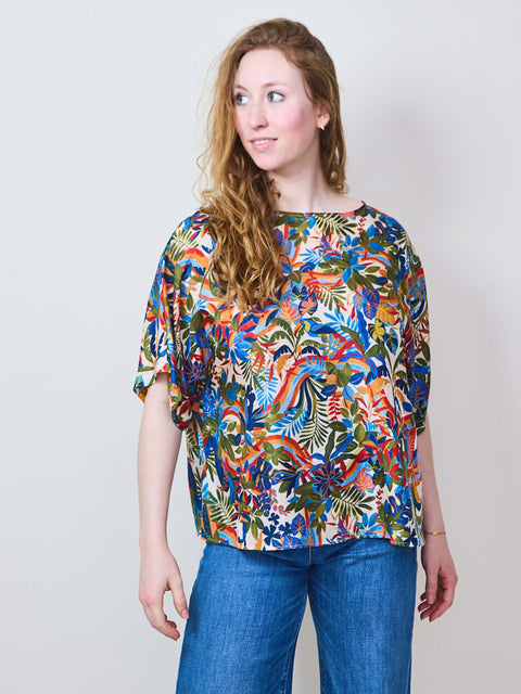 Jari Blouse, multicolor cream