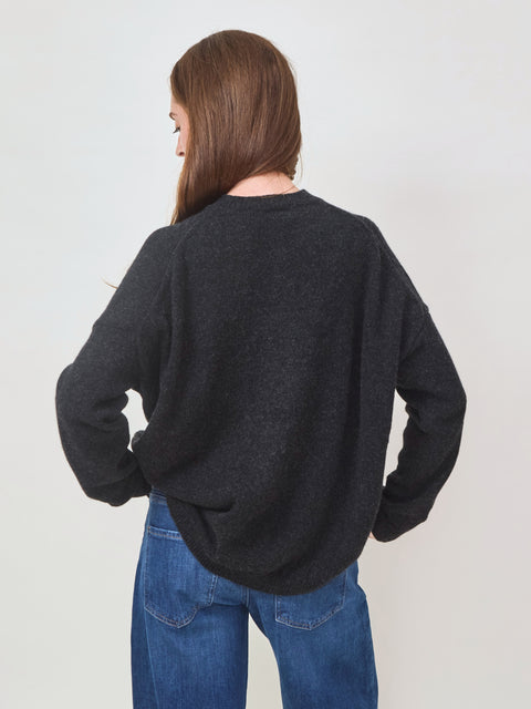 Wool Fox Pullover, charcoal