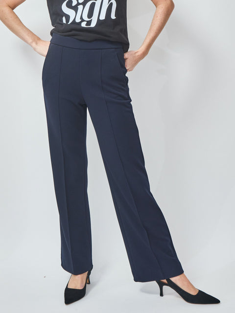 Renee, Navy Textured Jersey