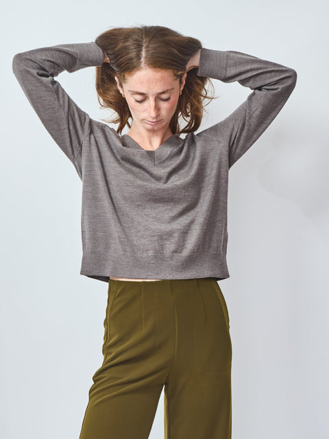 V-Neck Pullover, Fresh Pepper