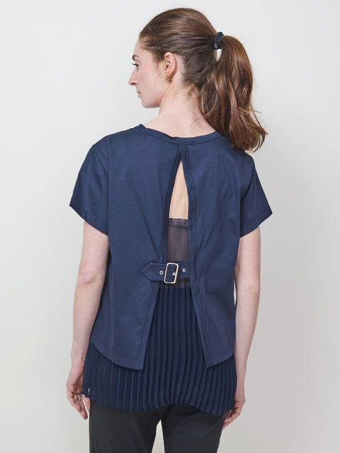 2-Piece Open Back Tee, navy