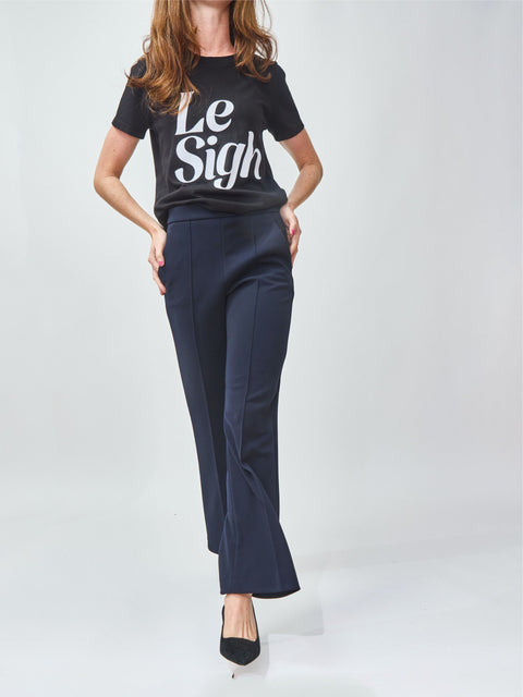 Renee, Navy Textured Jersey
