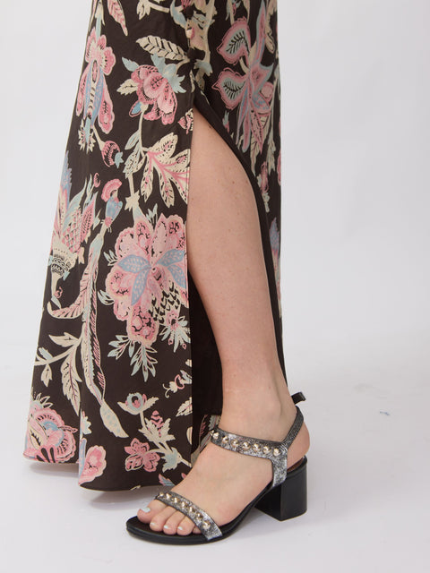 Adele Silk Dress, Terra Floral