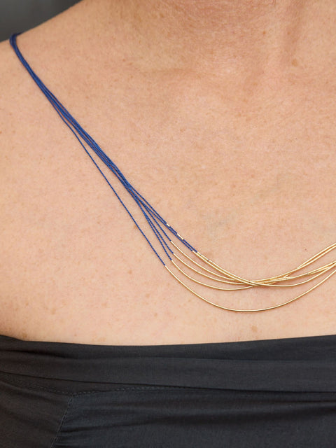 Vela Necklace, sapphire