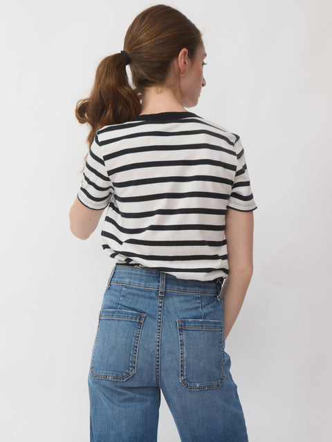 Classic Henley, White/Black