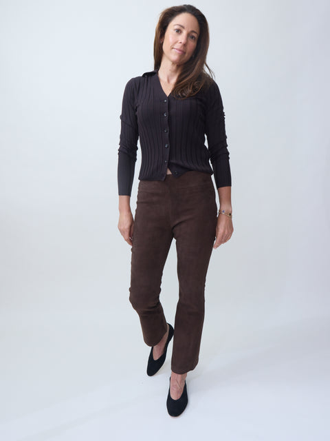 Zaragoza Suede Pants, Mud