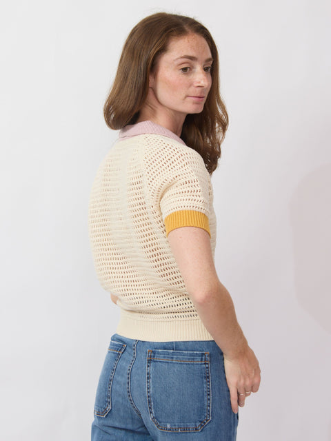 Lessi Crochet Top, Sorbet
