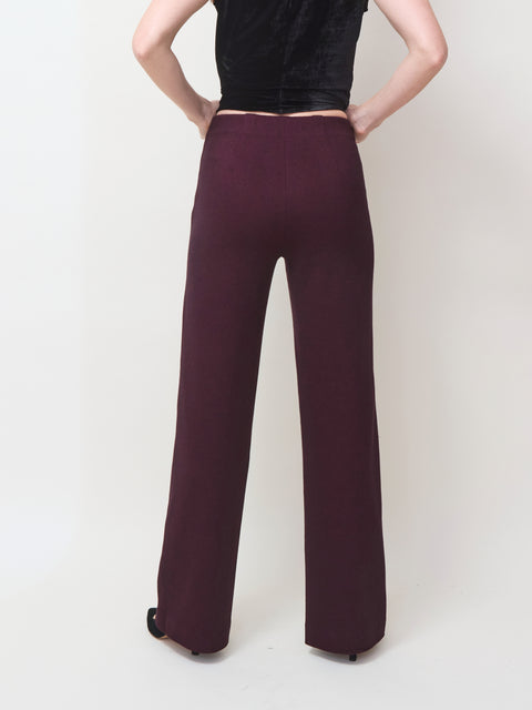 Elaine, burgundy fluid flannel