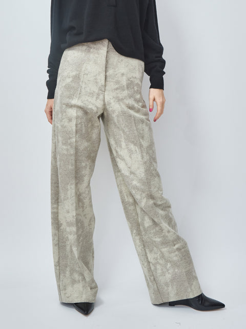 Pantalone Scraped Wool, gesso