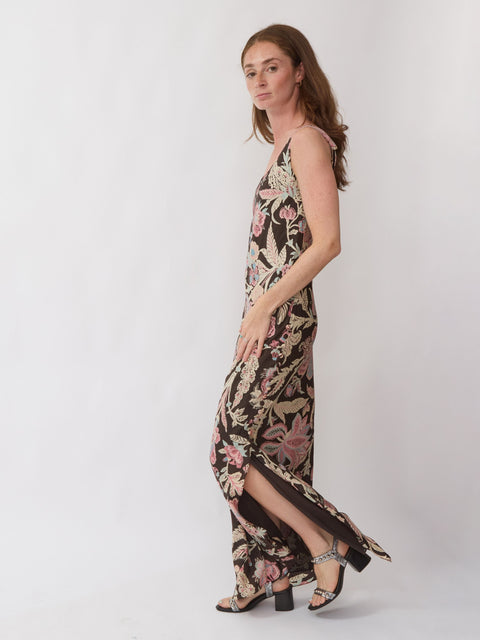Adele Silk Dress, Terra Floral
