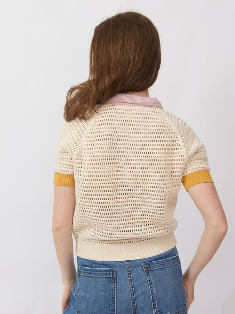Lessi Crochet Top, Sorbet