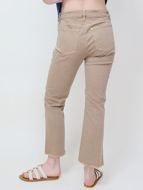 Vic Cropped, warm taupe