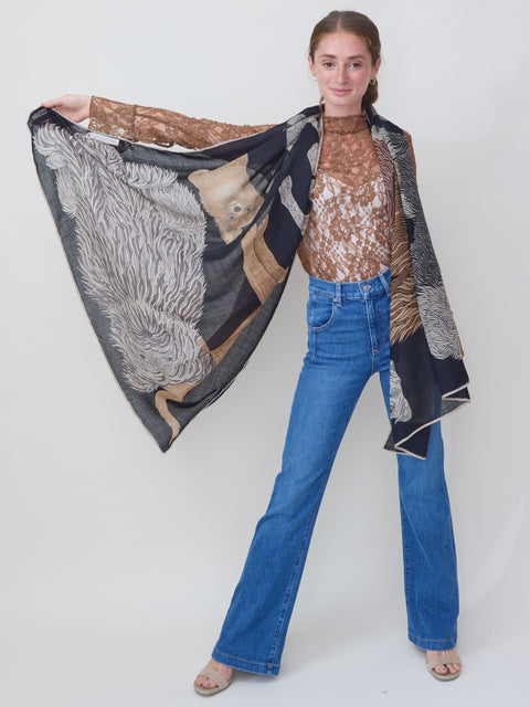 Toutou scarf, black