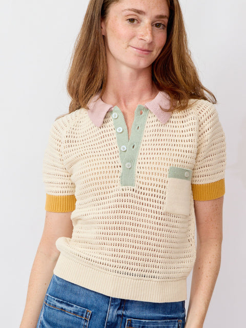 Lessi Crochet Top, Sorbet