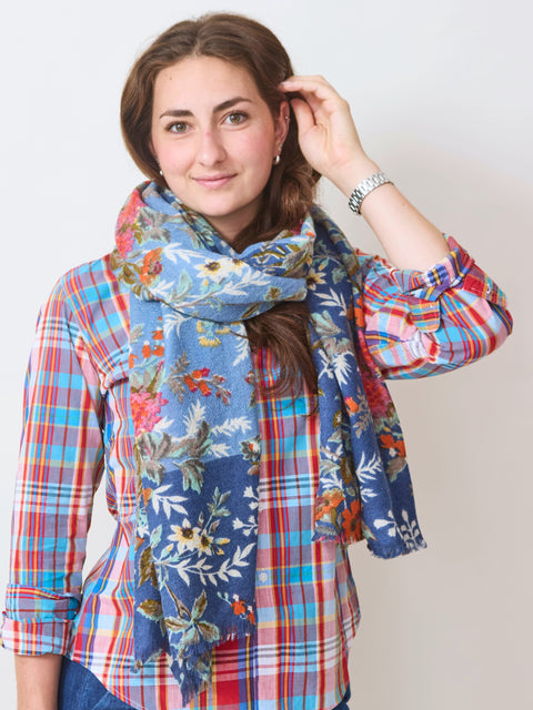 Fleur Shawl, jeans