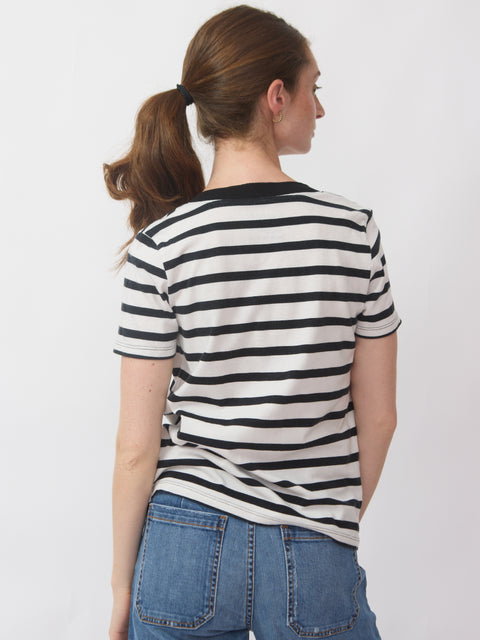 Classic Henley, White/Black