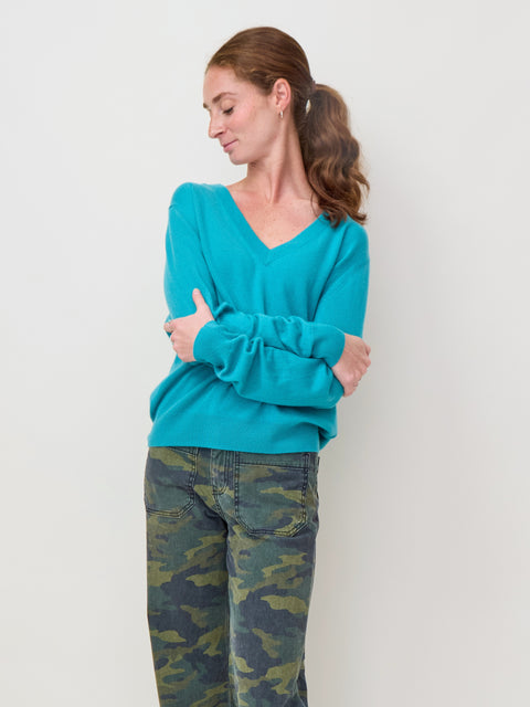 Slouchy V-Neck, siren