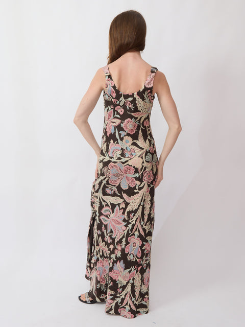 Adele Silk Dress, Terra Floral