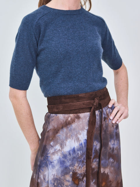 Wrap Belt, Chocolate Suede