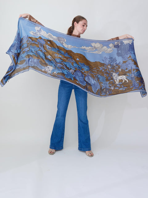 Histoire scarf, bleu