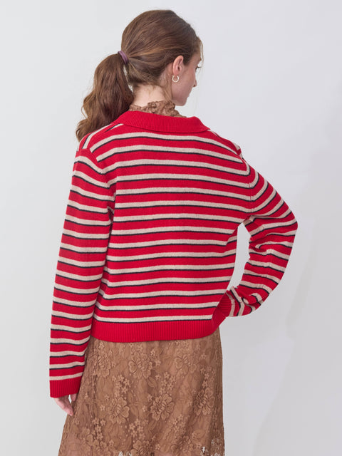 Cori, Crimson Red Stripe