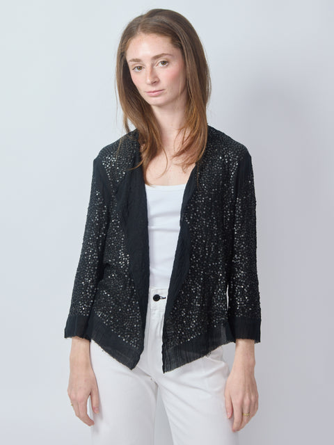 Sequin Cardigan, Black