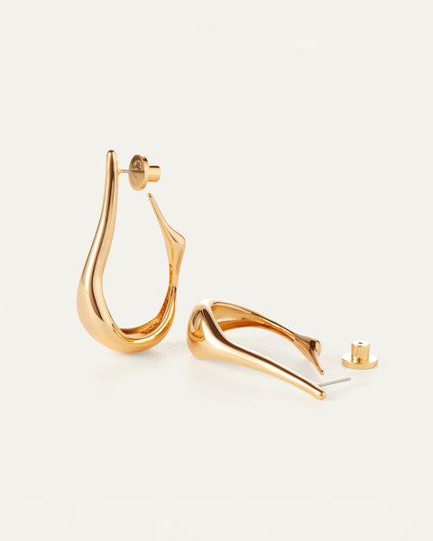 Colette Hoops, high polish gold