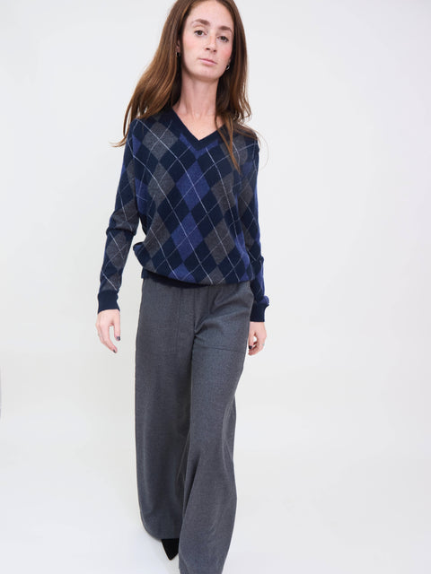 Argyle V-Neck, Nautical