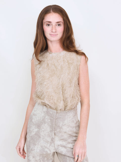 Fringe Top, almond