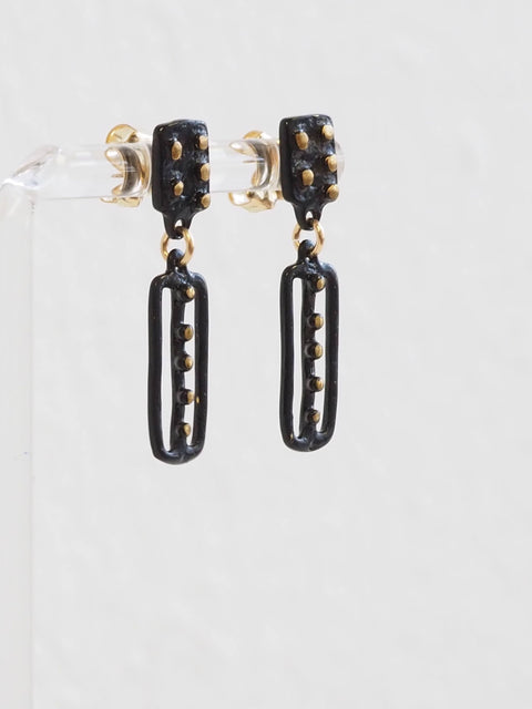 Kusama Black Bronze Earring