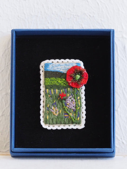 Poppies In the Garden Brooch