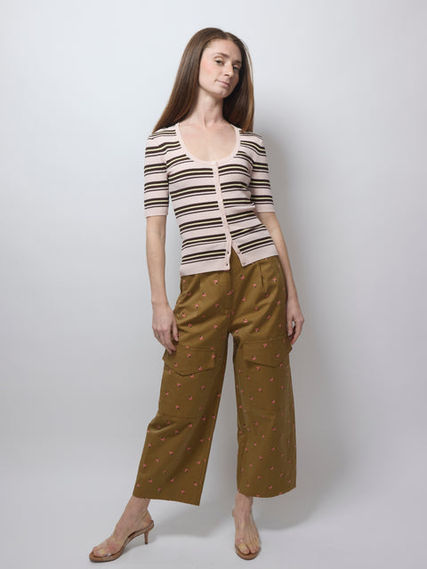 Calyn, Pastel Pink Stripe