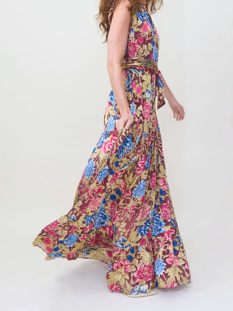 Damien Dress, carmine floral