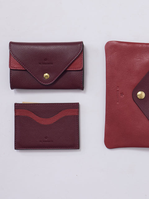 Duo Card Case, Amarena/Rosso