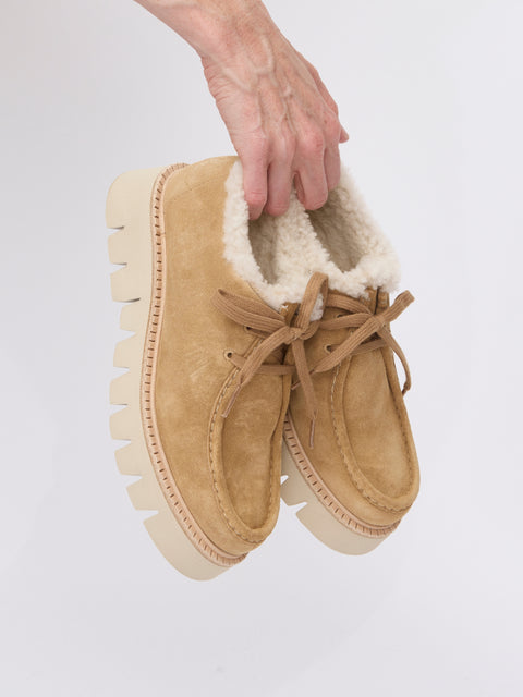 Soe Shearling Boot, Beige