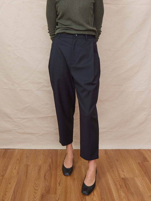 Sand Trouser, navy wool