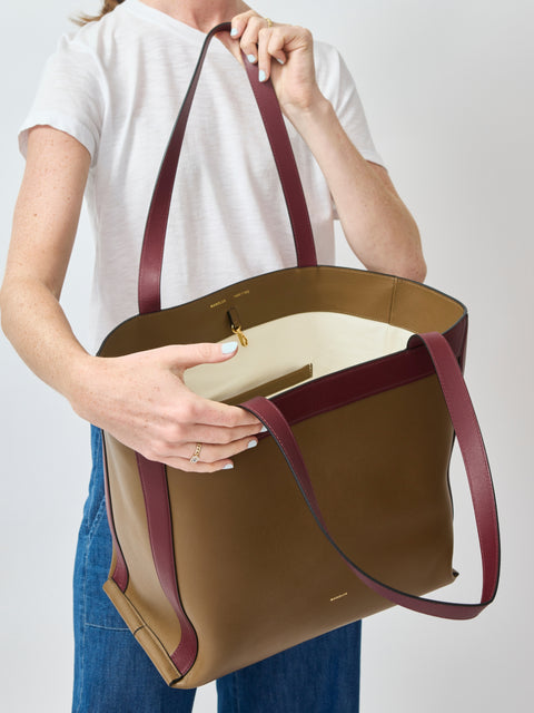 Ida Tote Medium, Cabana/Bordeaux